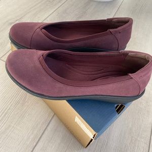 Bass Ballet Flats Burgundy Size 8